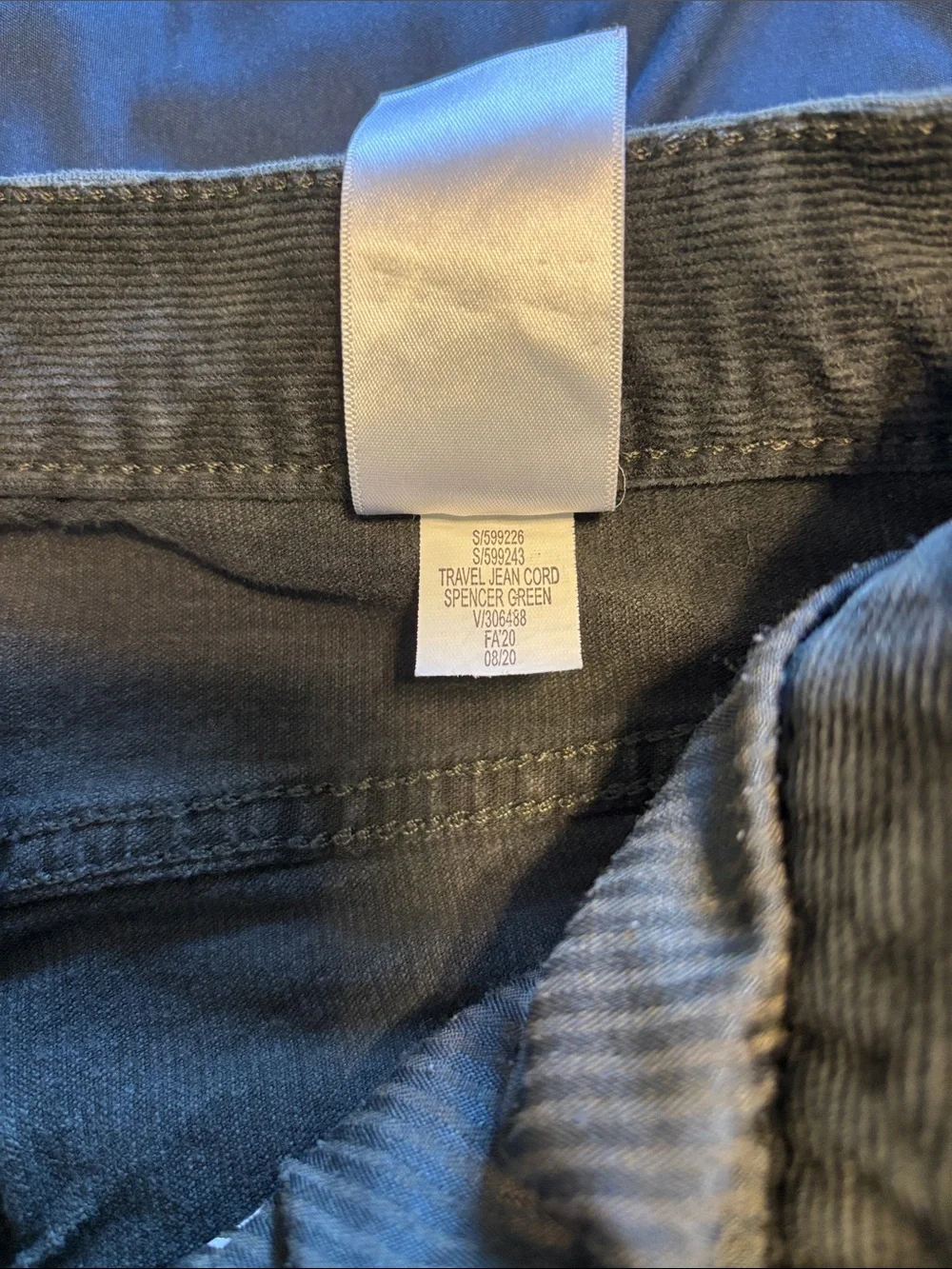 Banana Republic Spencer Green Men's Slim Corduroy Pants